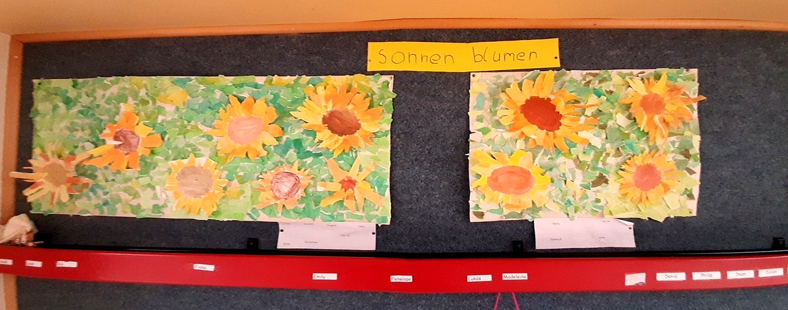 Gemalte Sonnenblumen