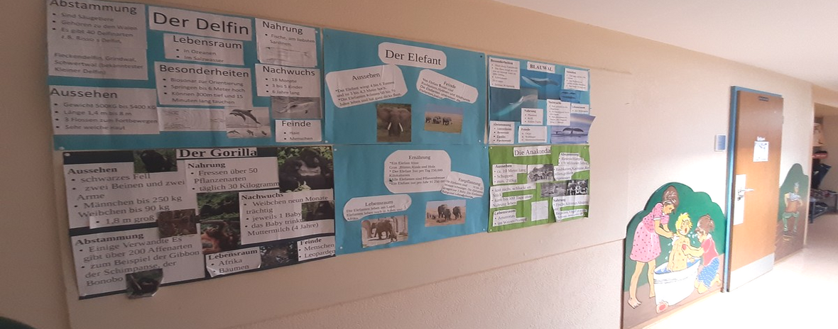Plakate in der Astrid Lindgren Schule